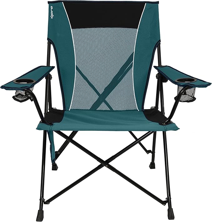Kijaro Dual Lock Portable Camping Chairs - Enjoy the Outdoors with a Versatile Folding Chair, Sports, Outdoor & Lawn - Dual Lock Feature – Cayman Blue Iguana - Image 4