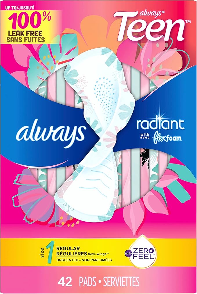 Always Radiant Teen Pads, Size 1, - Image 12