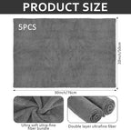 5 PCS Extra Large Microfiber Cleaning Cloth 30"x20", Washable Reusable Floor - Image 2