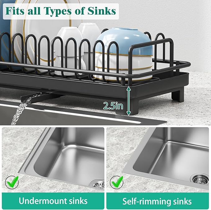 Small Sink Dish Drying Rack - Image 7