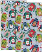 Christmas Ugly Sweater Hand Towel Set of 2, Childish Christmas Holiday Sweater by Gnhkmw