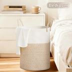 Tall Laundry Basket with Handles, 72L Portable Dirty Clothes Hamper, Boho - Image 5