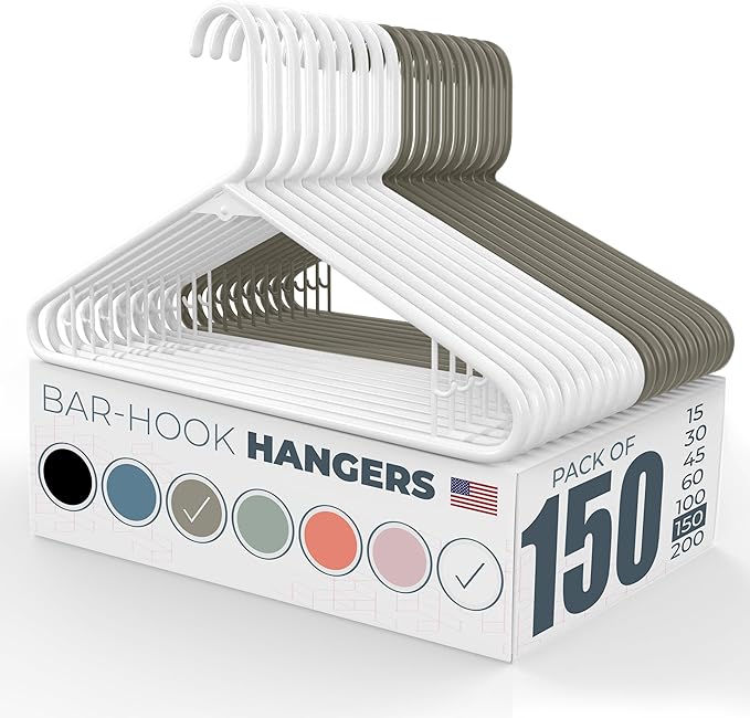 Neaties Plastic Hangers 100+ Pack – Made in The USA – 6lb Capacity Standard by NeatiesHangers