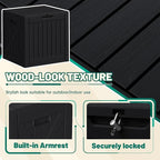 Devoko 40 Gallon Deck Box Outdoor Storage Box Waterproof for Patio, Large Outdoor Storage Bench Lockable for Outside (Black, 40 Gallon) - Image 2