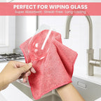 Microfiber Cleaning Cloth, 12 Pack Pink Cleaning Rags - Image 4