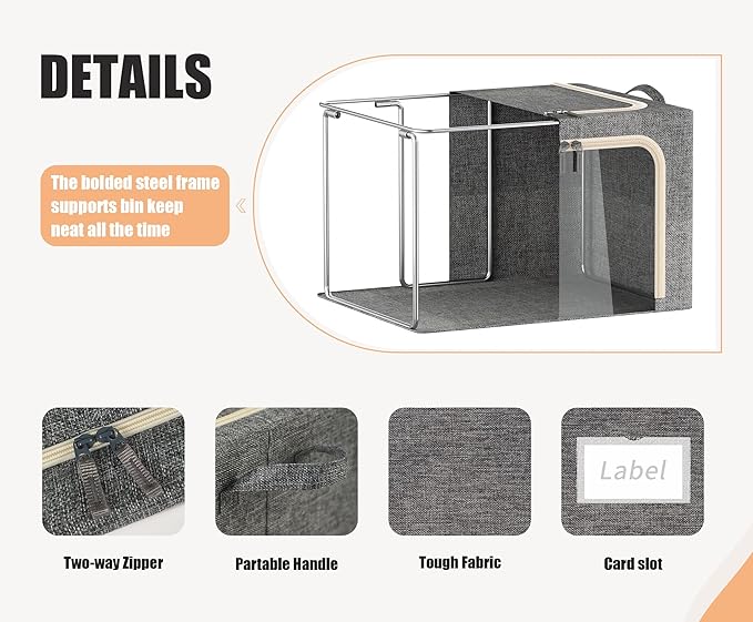 3 Openings Clothes Storage Bins - Image 4