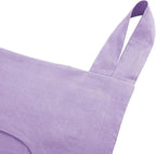 Amazhiyu 100% Linen Door Hanging Laundry Hamper Bag, 19x27 Inches Lilac - Image 2