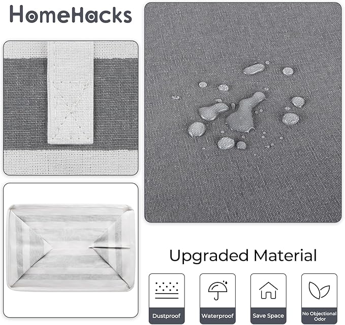 HomeHacks 4-Pack Large Laundry Basket, 75L Each Waterproof, Freestanding - Image 3