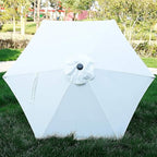 Blissun 7.5 ft Patio Umbrella, Yard Umbrella, Outdoor Market Umbrella with Push Button Tilt Crank (Creamy White) - Image 4