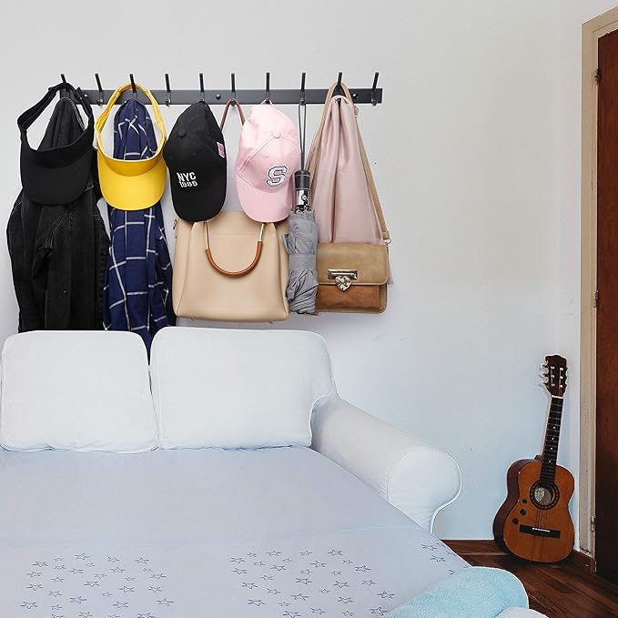 WEBI Coat Rack Wall Mounted, 24 Inch 8 Hooks - Image 4