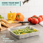 PLASTICPRO 50 Pack Disposable Aluminum Grill Liners Toppers Aluminum Foil - Image 2