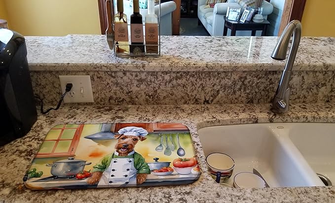 Caroline's Treasures DAC6267DDM Irish Terrier The Chef Dish Drying Mat - Image 2