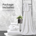 Extra Large Bath Towel Set of 4, Oversized Bath Sheet Super Soft Highly - Image 7