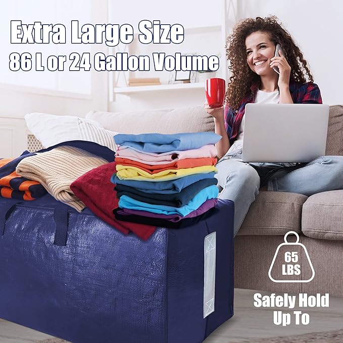 SWEET DOLPHIN 12 Pack Extra Large Moving Bags - Image 7
