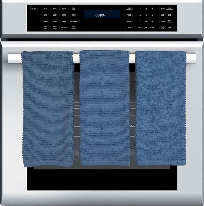 Chambray Light Blue Kitchen Hand Dish Towels: Oversized 28" x 18", 100% Cotton - Image 4