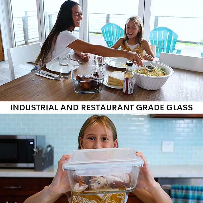 Razab 3300 ml / 112 oz Large Glass Food Storage Containers - Image 5