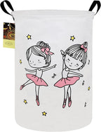 HUNRUNG Laundry Hamper, Large Canvas Fabric Lightweight Storage Basket Toy by HUNRUNG