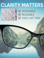 6PCS Thickened Glasses Cleaning Cloth Elegant Flower Design Microfiber Cleaning - Image 5