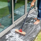 Deck Brush with Long Handle, Bathroom Cleaning, Outdoor Floor Scrubber - Image 5