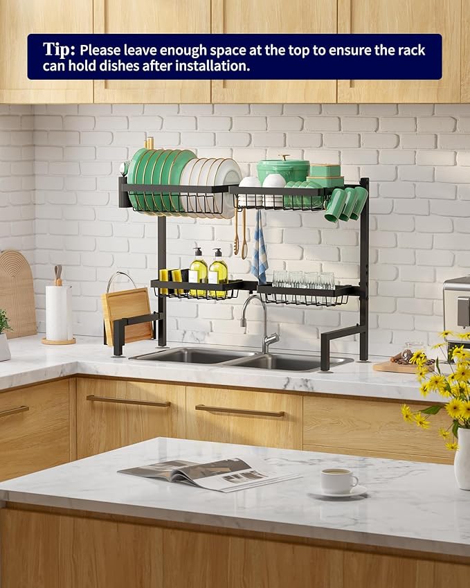 Kitsure Over The Sink Dish Drying Rack - Image 8