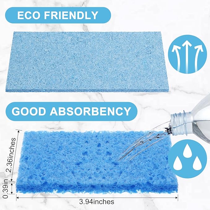 Zhengmy 100 Pieces Sponges Kitchen Compressed Sponges Bulk Natural Dish Sponge - Image 2