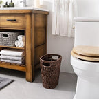 GRANNY SAYS Wicker Waste Basket, Waterproof Bathroom Trash Can, Bedroom Can - Image 3