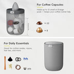 EKO Mini Desk Trash Can with Swing-Top Lid 0.4 Gallon Small Table Round - Image 2