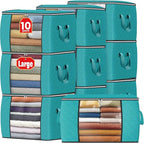 Fab totes 24 Gallons Clothes Storage, Foldable Thick Fabric Blanket Storage Bags by Fabtotes