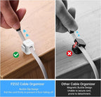 PZOZ 6 Pack Cord Organizer, Adhesive Charger Cable Clips, Wire Holder Keeper - Image 2
