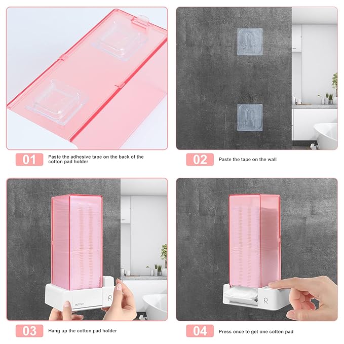 Automatic Cotton Pad Holder, Square Press Out Cosmetic Cotton Makeup Removers - Image 4