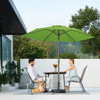 JEAREY 7.5FT Patio Umbrella Market Table Umbrella with 6 Sturdy Ribs, Push Button Tilt/Crank Outdoor Umbrella for Garden, Deck, Backyard, Pool and Beach,Grass Green - Image 6