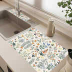 2Pcs Dish Drying Mats Faucet Mats Sets Large Size Coffee Mats Sink Faucet Mat - Image 2