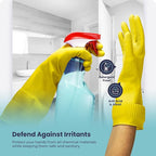 FMP Brands 3/6/12/60 Pairs 15 Inch Extra Long Rubber Dishwashing Gloves - Image 6