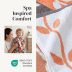 Modern Threads Organic Vines 6-Piece 100% Cotton Towel Set – Yarn Dyed Jacquard - Image 4