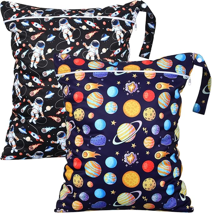 Shappy 2 Pcs Large Travel Laundry Bag Washable Waterproof Wet Dry Large Dirty by Shappy