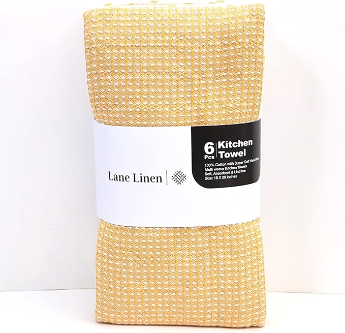 LANE LINEN Kitchen Towels Set of 12-100% Cotton, Quick-Drying 18” x 28” - Image 7