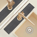 Diatomite Sink Mat around Faucet, Instant Dry Stone Sink Tray Cleaning Tools by LushSpring