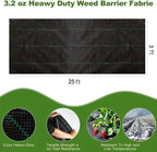 3FT×25FT Weed Barrier Fabric, Landscape Fabric, 3.2oz Weed Barrier Fabric Heavy - Image 2