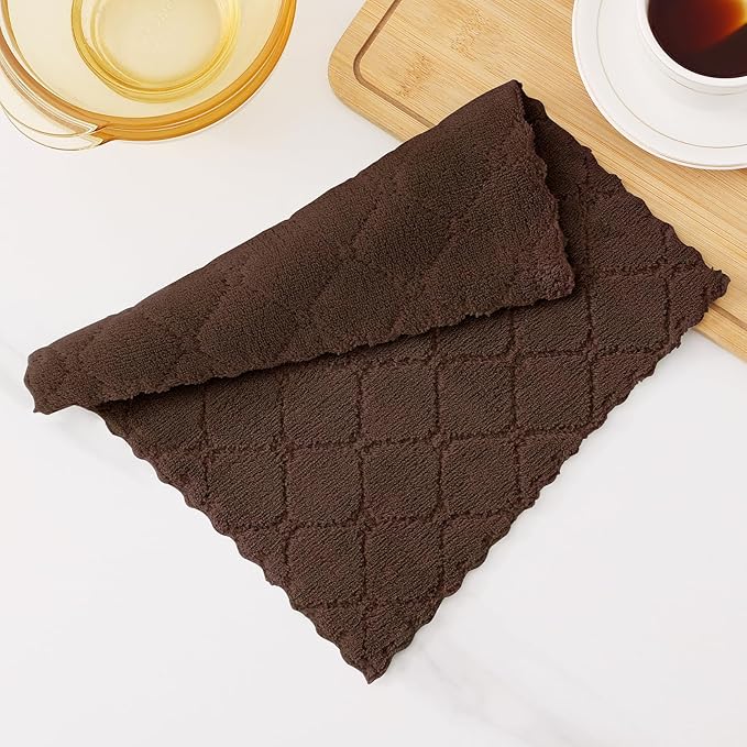 Homaxy 24 Pack Kitchen Dish Cloths, Super Soft and Absorbent Coral Velvet Dish - Image 7