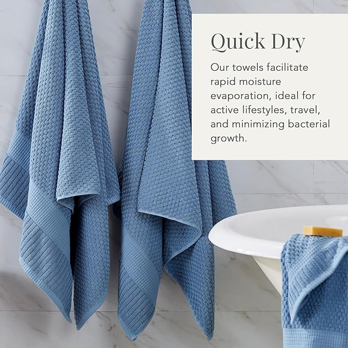 NY Loft 100% Cotton Towel Set 6 Piece | Super Soft & Absorbent Quick-Dry 2 Bath - Image 3