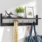 BAMEOS Wall-Mounted Shelf with Hooks by BAMEOS