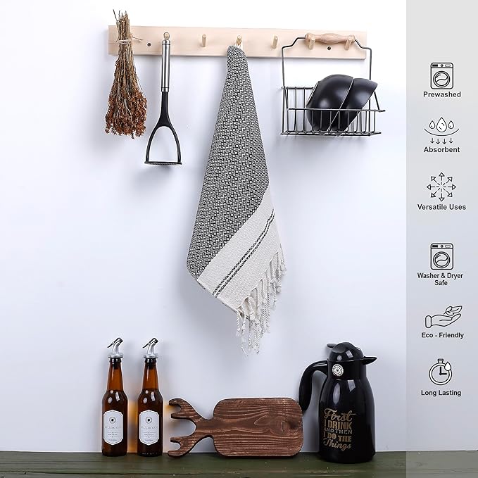 Evelynen Turkish Hand Towels for Bathroom & Kitchen Towels Decorative Set of 2 - Image 4
