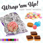 LotFancy Foil Candy Wrappers for Chocolates, 4x4 inch, Square Colored Foil - Image 7