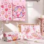 Breling Set of 6 Pink Beach Kitchen Towels Coastal Beach Dish Towel Bathroom - Image 6