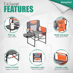SUNNYFEEL Camping Directors Chair, Heavy Duty,Oversized Portable Folding Chair with Side Table, Pocket for Beach, Fishing,Trip,Picnic,Lawn,Concert Outdoor Foldable Camp Chairs - Image 6