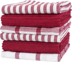 KAF Home Premium Kitchen Towels, Large 100% Cotton, Flat & Terry Absorbent Dish by KAFHome