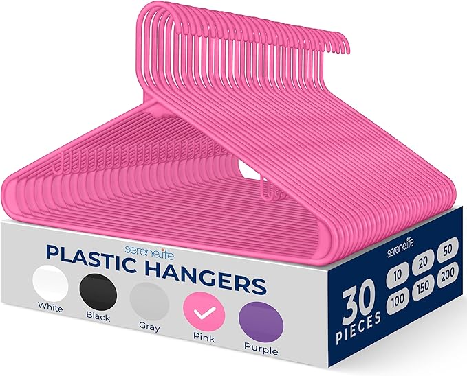SereneLife 30-Piece Plastic Hangers by SereneLife
