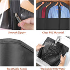 Univivi Long Garment Bags for Hanging Clothes, 3 Pack - Image 3