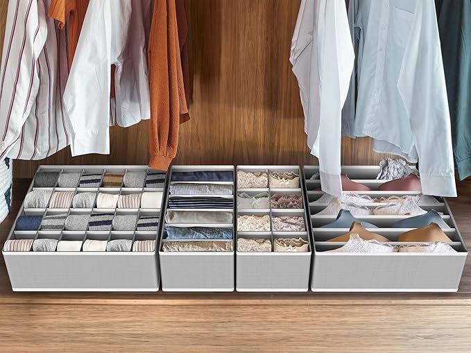 Simple Houseware Closet Underwear Organizer Drawer Divider Assorted 7 Pieces - Image 8
