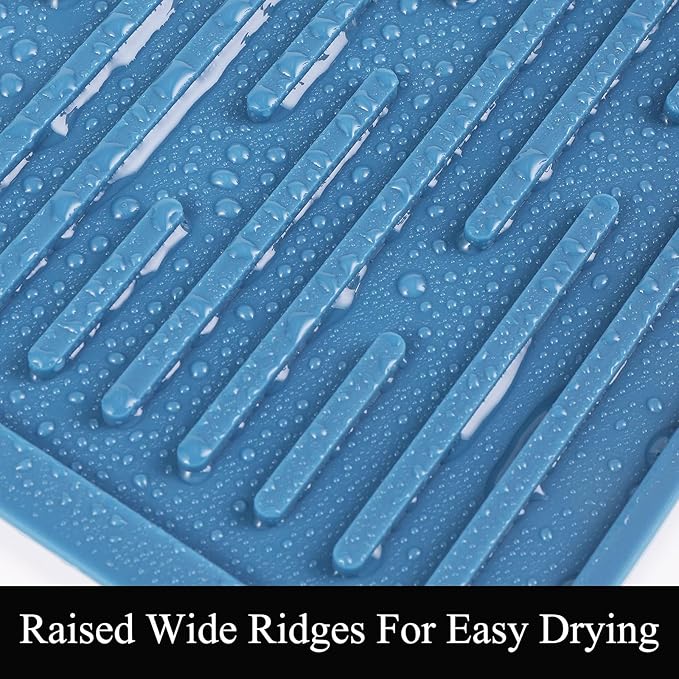 Blue Silicone Dish Drying, Mat Dish Mats - Image 5